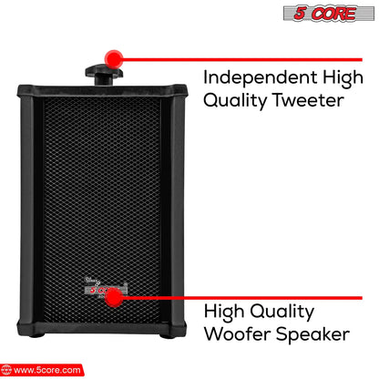 5Core 100W Stereo In-Wall Outdoor Speakers