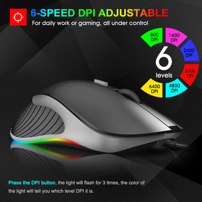 X6 Pro Wired RGB Gaming Mouse