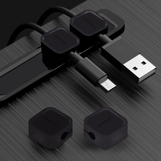 OYE 4pc Magnetic Cord Clips - Desk & Wall Cable Management