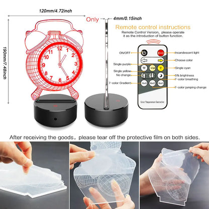 Spectrum Touch LED 3D Visual Lamp