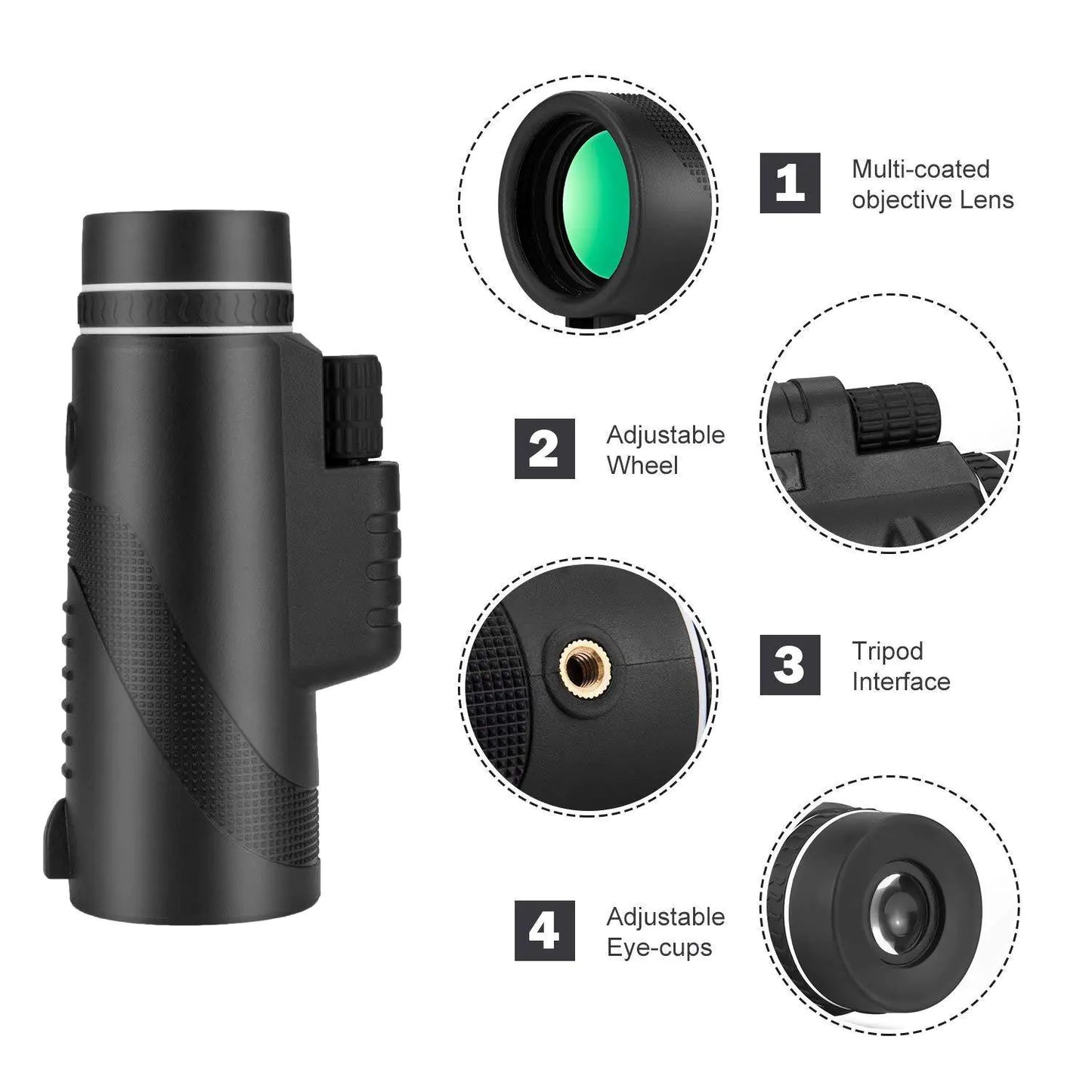 HD Vision Telescope with Phone Adapter